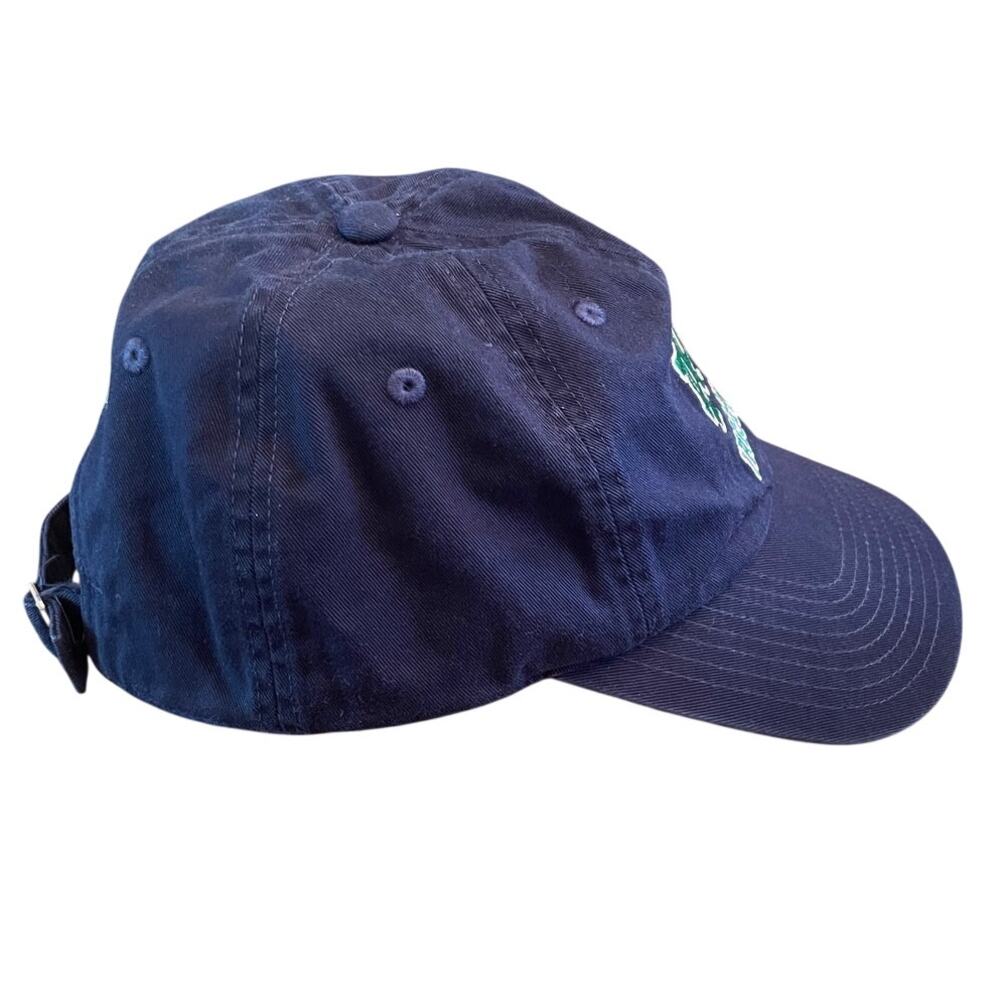 Notre Dame Fighting Irish Baseball Hat Navy Blue Green ND Logo Dad Cap - Picture 2 of 8
